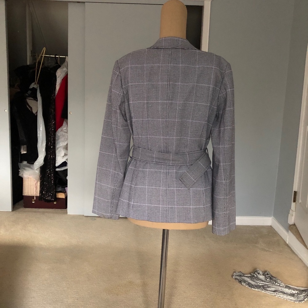 Michael Kors plaid belted jacket - Picture 3 of 3